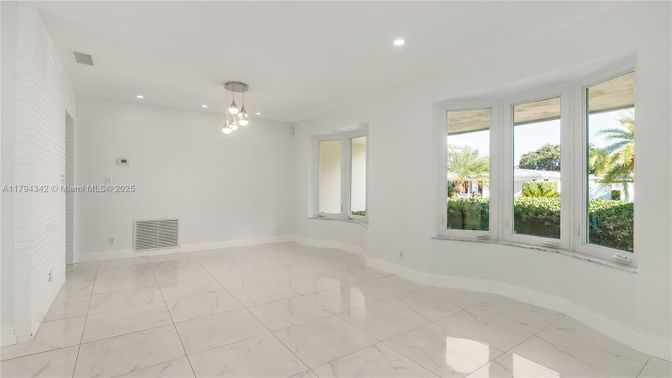 Empty room, Interior, Marble, Pendant Lights, Recessed Lighting