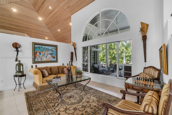 Interior, Living room, Recessed Lighting, Wooden Ceilings