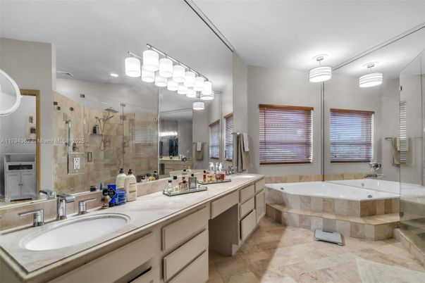 Bathroom, Dual Sink Vanities, Glass Shower, Interior