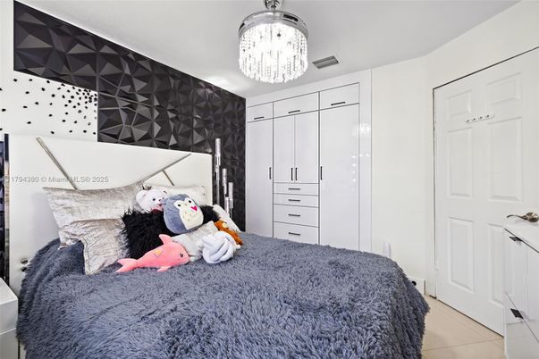 Bedroom, Chandelier, Interior
