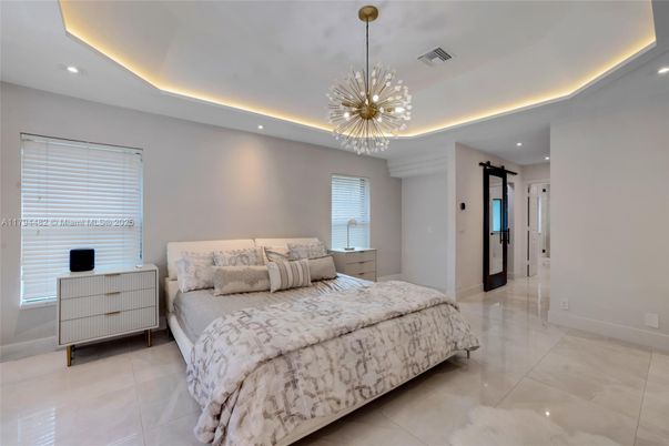 Bedroom, Interior, Pendant Lights, Recessed Lighting
