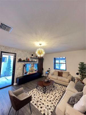 Interior, Living room, Stone Walls, Wood Texture Flooring