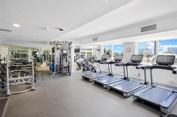 Fitness Equipment, Gym, Interior, Recessed Lighting