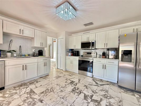 Interior, Kitchen, Marble, Stainless Steel Appliances