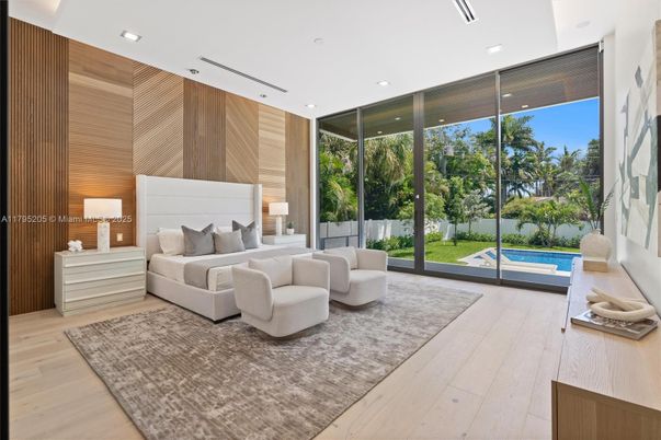 Bedroom, Interior, Living room, Recessed Lighting, Wood Texture Flooring, Wooden Walls