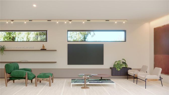Interior, Recessed Lighting, Wood Texture Flooring