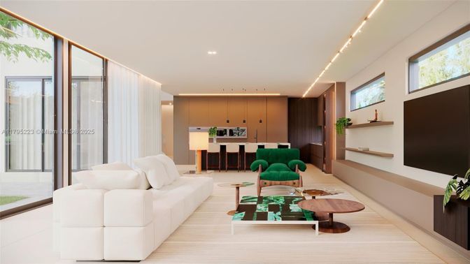 Interior, Living room, Recessed Lighting