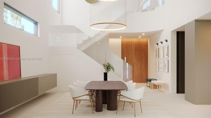 Dining room, Interior, Pendant Lights, Recessed Lighting