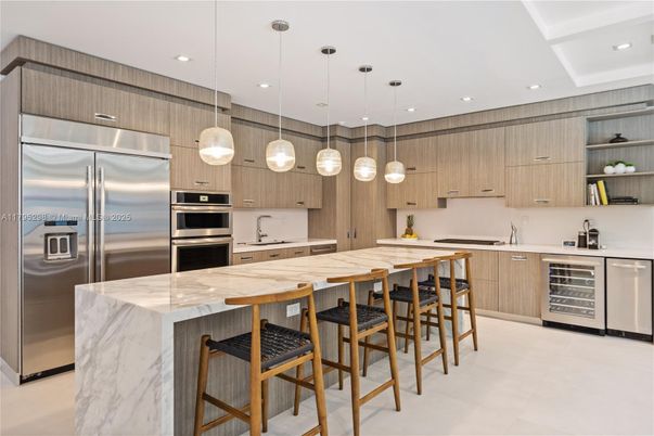 Interior, Kitchen, Pendant Lights, Recessed Lighting, Stainless Steel Appliances