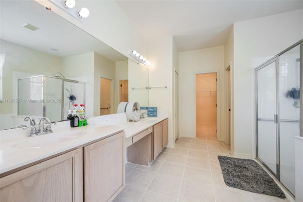 Bathroom, Dual Sink Vanities, Glass Shower, Interior