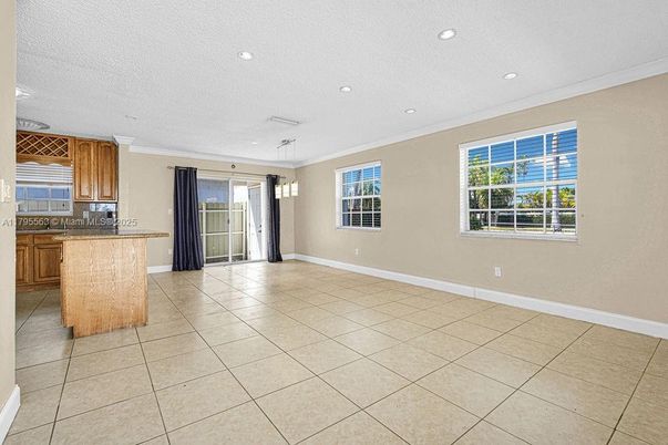 Empty room, Interior, Kitchen, Pendant Lights, Recessed Lighting