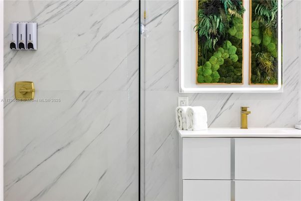 Bathroom, Interior, Marble Walls