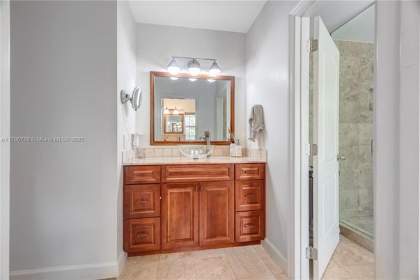 Bathroom, Glass Shower, Interior, Tile Countertops