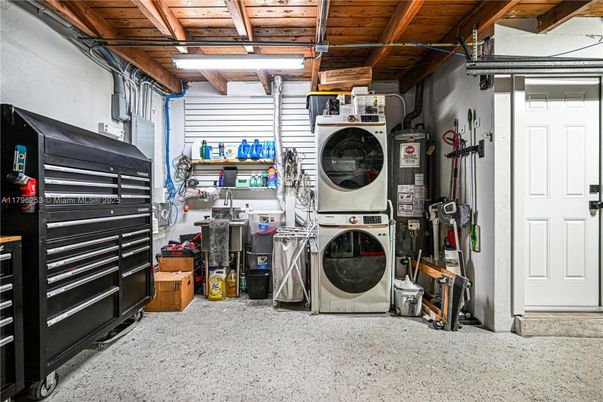 Interior, Utility Closets, Washer, Wooden Beams, Wooden Ceilings