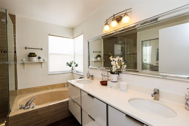 Bathroom, Dual Sink Vanities, Glass Shower, Interior