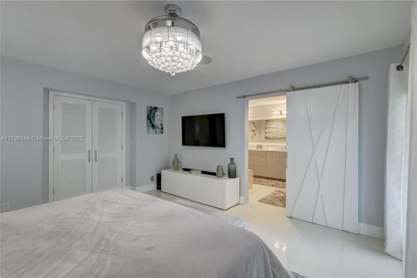 Bedroom, Chandelier, Interior