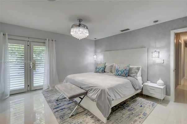 Bedroom, Chandelier, Interior