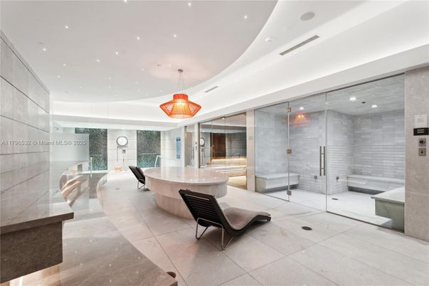 Bathroom, Free Standing Baths, Glass Shower, Interior, Pendant Lights, Recessed Lighting