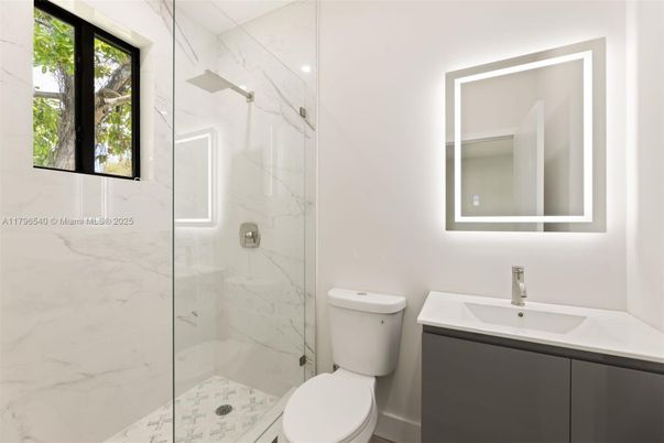 Bathroom, Glass Shower, Interior, Marble Walls