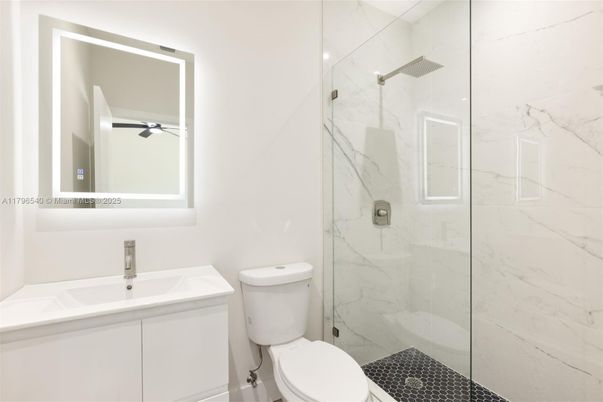 Bathroom, Glass Shower, Interior, Marble Walls