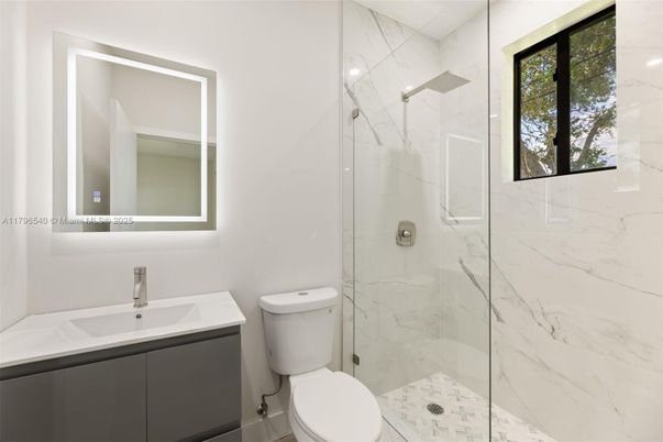 Bathroom, Glass Shower, Interior, Marble Walls