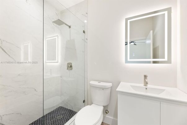 Bathroom, Glass Shower, Interior, Marble Walls