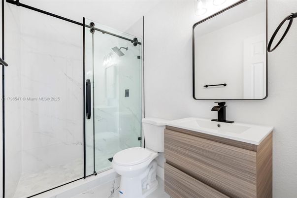 Bathroom, Glass Shower, Interior, Marble Walls