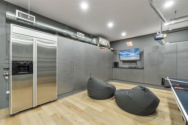 Interior, Recessed Lighting, Stainless Steel Appliances, Wood Texture Flooring