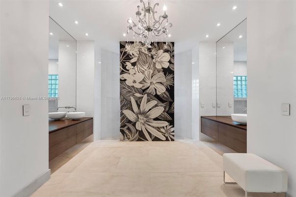 Bathroom, Chandelier, Interior, Recessed Lighting