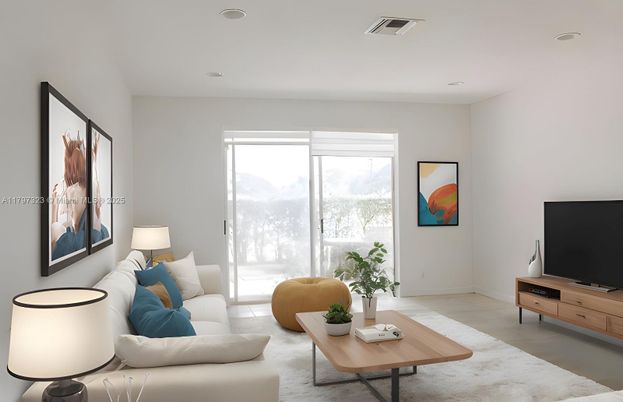 Interior, Living room, Recessed Lighting