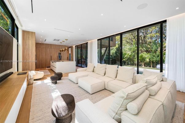 Interior, Kitchen, Living room, Pendant Lights, Recessed Lighting, Wood Texture Flooring