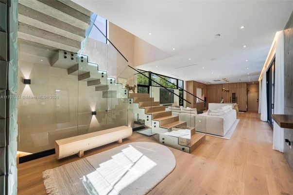 Interior, Pendant Lights, Recessed Lighting, Wood Texture Flooring