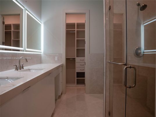 Bathroom, Dual Sink Vanities, Glass Shower, Interior, Walk-in Closets