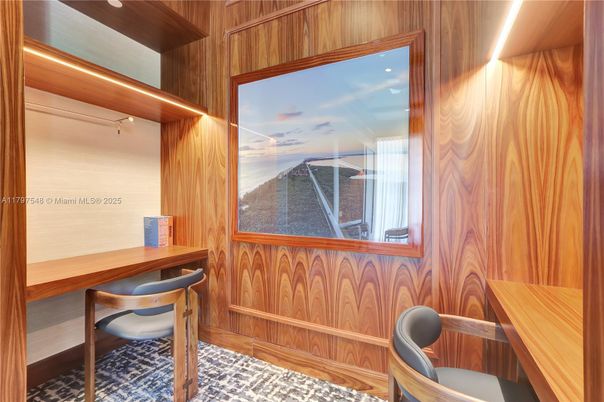 Home Office, Interior, Wooden Walls