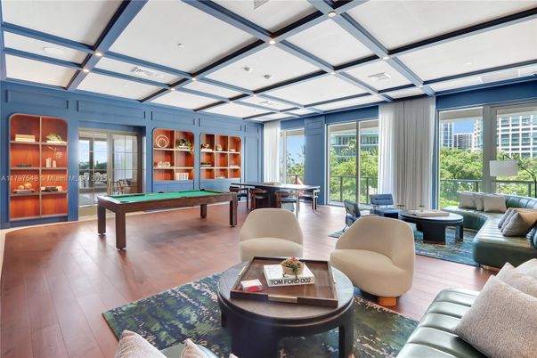 Billiard Table, Game Room, Interior, Living room, Recessed Lighting, Wood Texture Flooring
