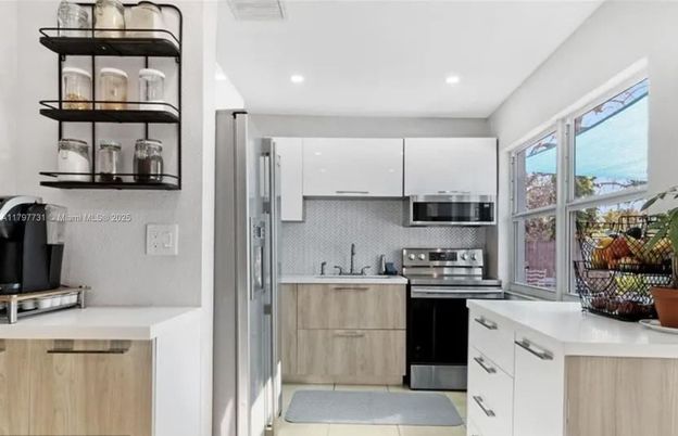 Interior, Kitchen, Recessed Lighting, Stainless Steel Appliances