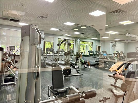 Fitness Equipment, Gym, Interior, Recessed Lighting