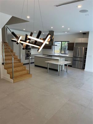 Dining room, Interior, Kitchen, Pendant Lights, Recessed Lighting, Stainless Steel Appliances