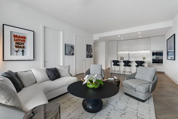 Interior, Kitchen, Living room, Recessed Lighting, Stainless Steel Appliances, Wood Texture Flooring