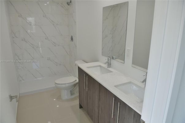 Bathroom, Dual Sink Vanities, Interior, Marble Walls