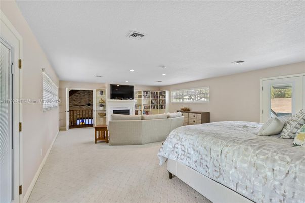 Bedroom, Fireplace, Interior, Recessed Lighting