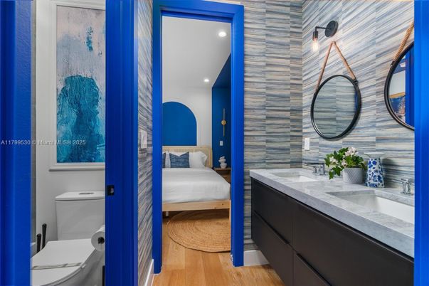 Bathroom, Bedroom, Interior, Recessed Lighting, Wood Texture Flooring