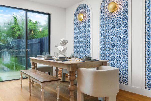 Dining room, Interior, Wood Texture Flooring
