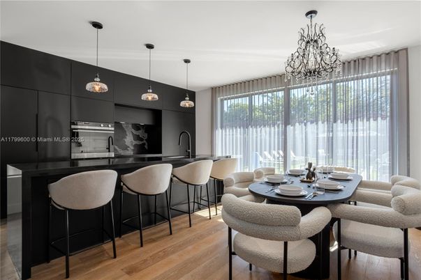 Chandelier, Dining room, Interior, Kitchen, Pendant Lights, Wood Texture Flooring