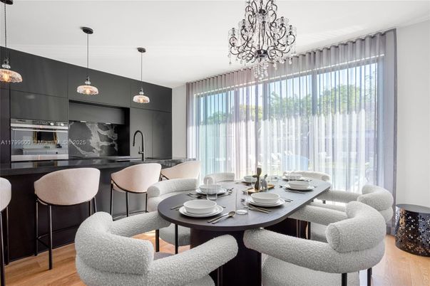 Chandelier, Dining room, Interior, Kitchen, Pendant Lights, Wood Texture Flooring