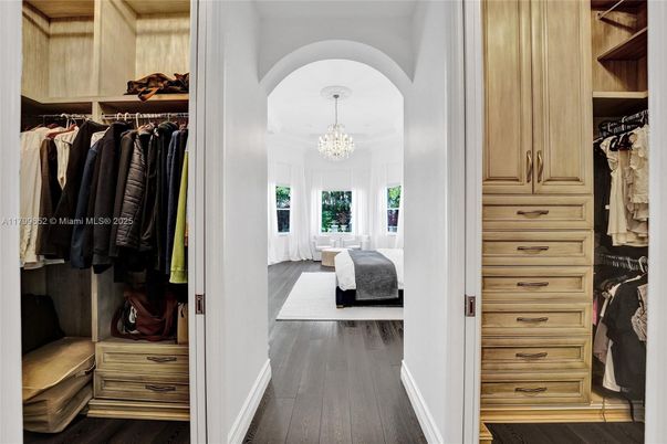 Chandelier, Interior, Walk-in Closets, Wood Texture Flooring