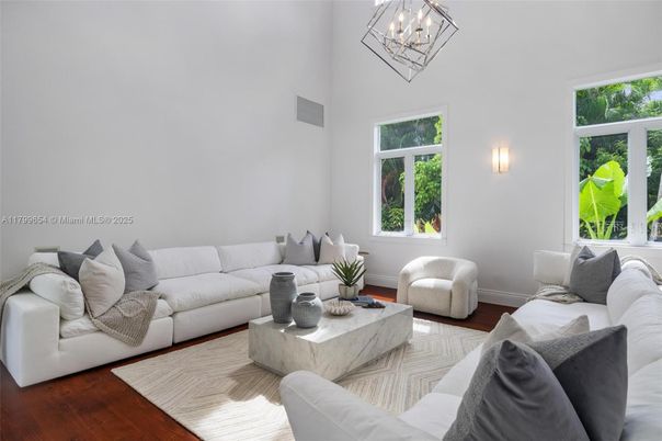 Interior, Living room, Pendant Lights, Wood Texture Flooring