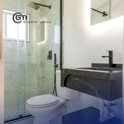 Bathroom, Glass Shower, Interior, Marble Walls