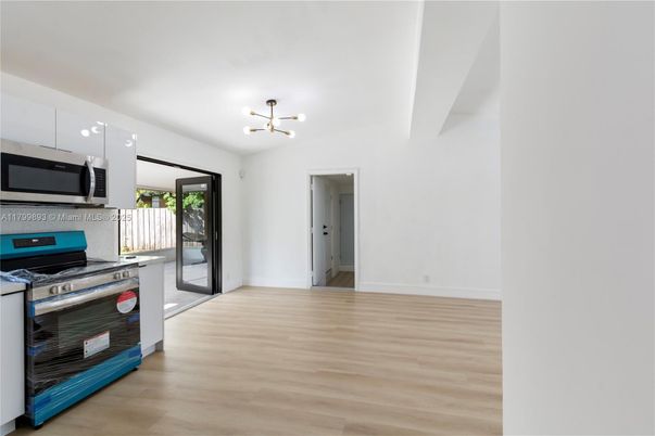 Interior, Kitchen, Pendant Lights, Stainless Steel Appliances, Wood Texture Flooring