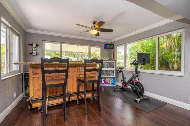 Fitness Equipment, Interior, Wood Texture Flooring